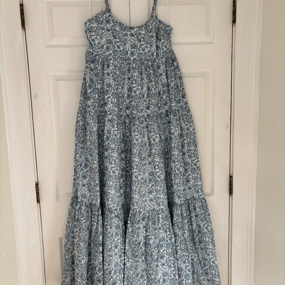 NWT Tuckernuck Hyacinth House Blue and White Floral Tiered Teresa Maxi Dress S - Picture 7 of 7